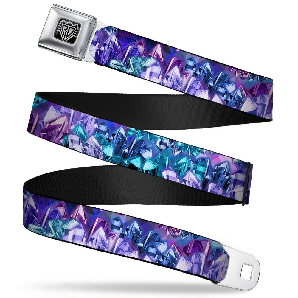 4370 Unisex-Adult's Seatbelt Belt Crystals Regular, Blues/Purple ash, 1.5""